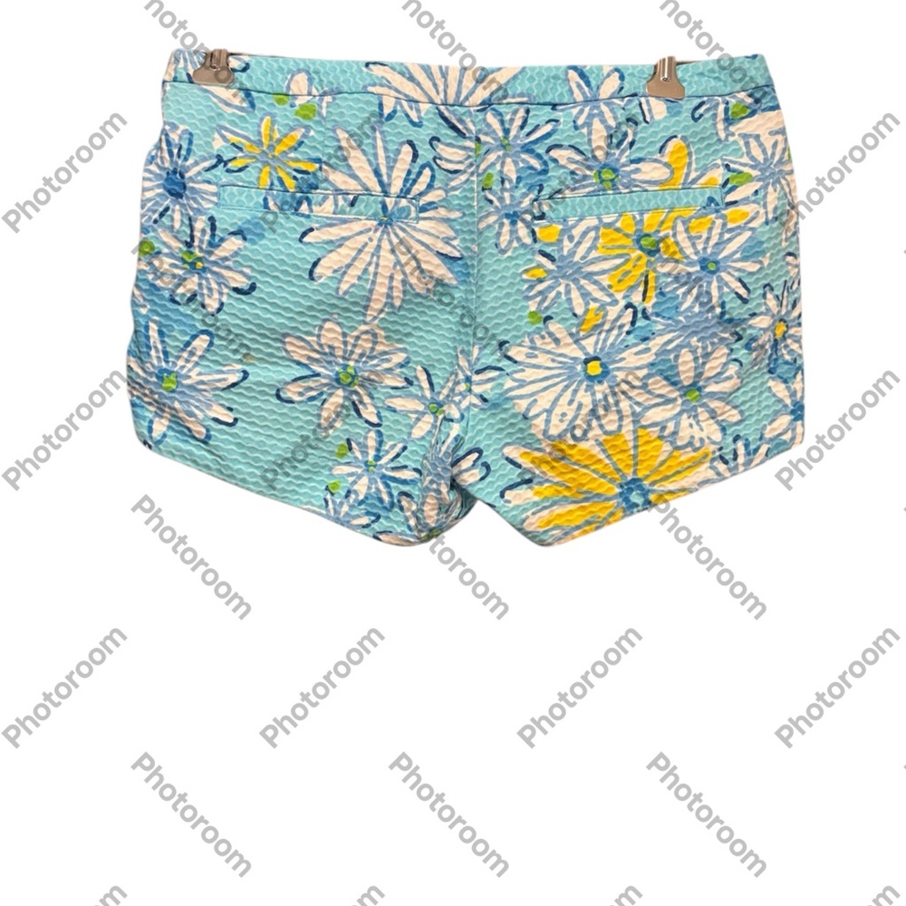 LILLY PULITZER women’s size 00‎ Adie Daisy blue shorts - Picture 2 of 3